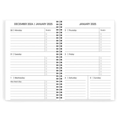 A5 Daily Planner 2025 Happy Flowers