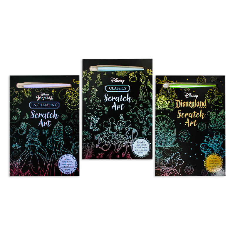 Disney Scratch Art: 3 Book Pack