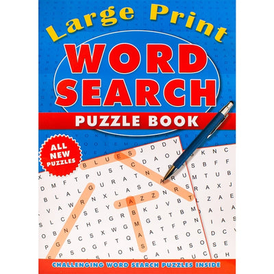 Word Search Large Blue Print Book