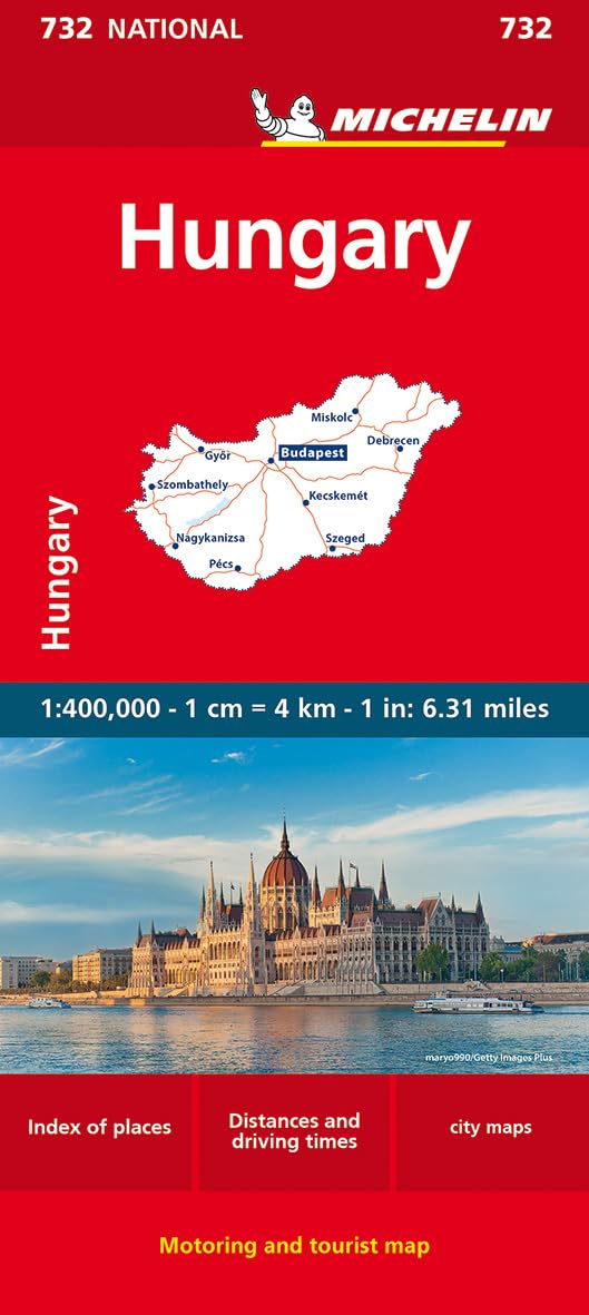 Hungary: Michelin National Map