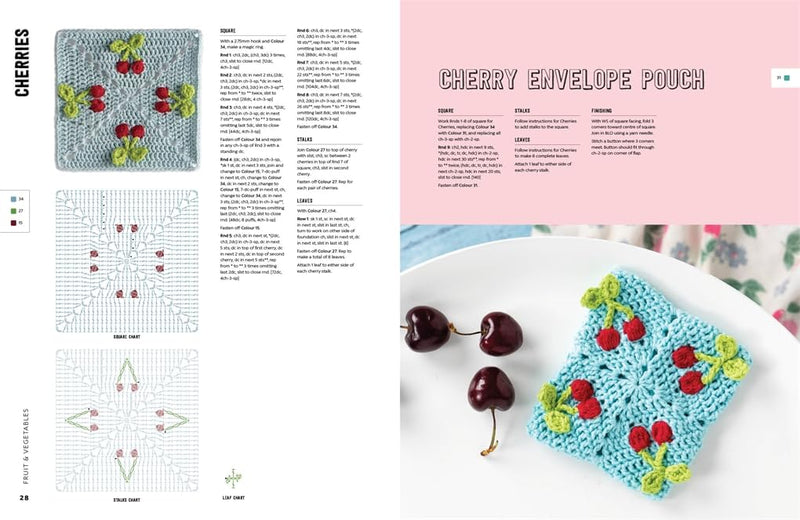 3D Granny Squares: Food and Drink
