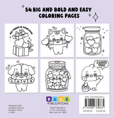 Love is in the Air : Bold and Easy Coloring Book