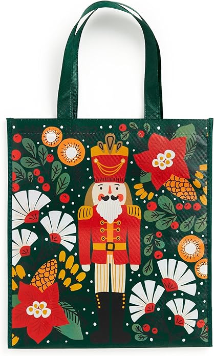 Galison Merry Nutcracker Reusable Shopping Bag