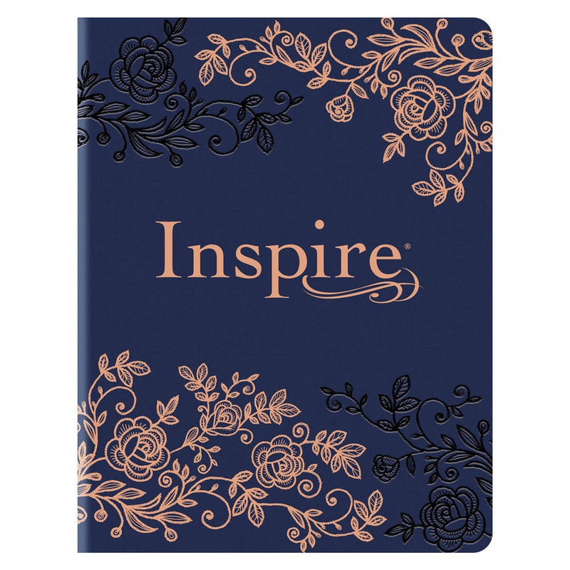 Nlt Inspire Bible Navy Faux Leather Pack