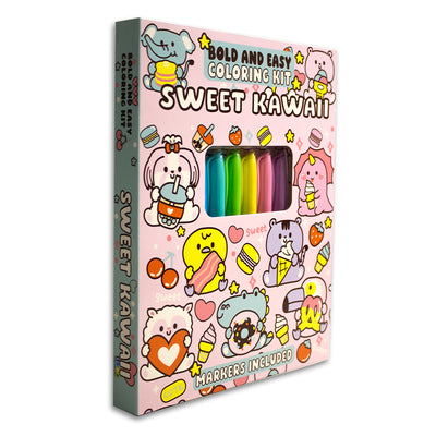 Sweet Kawaii Bold and Easy Coloring Kit