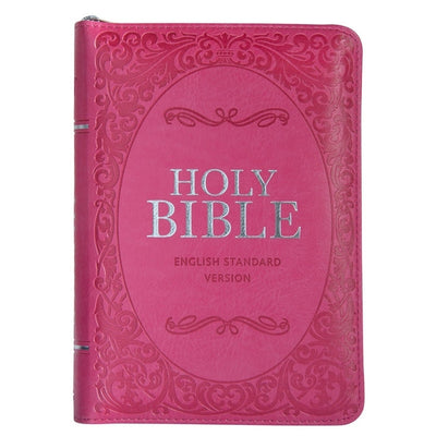 ESV Pink Compact Bible With Zip