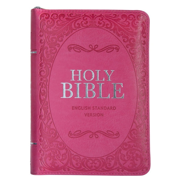 ESV Pink Compact Bible With Zip