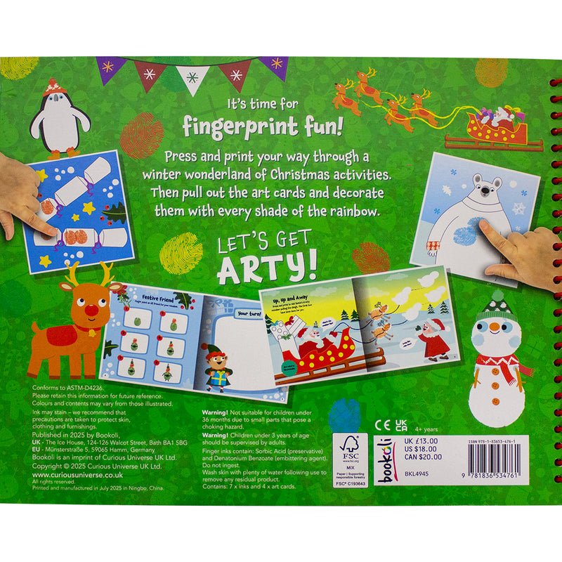 Fingerprint Activity Book Christmas