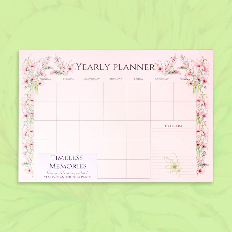 Cape Gladiolus Yearly Desk Planner