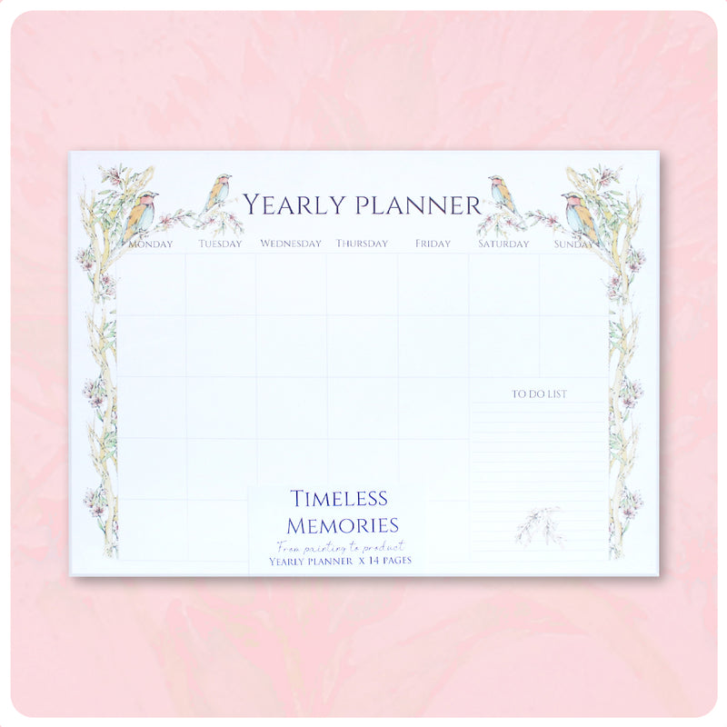 African Roller Yearly Desk Planner