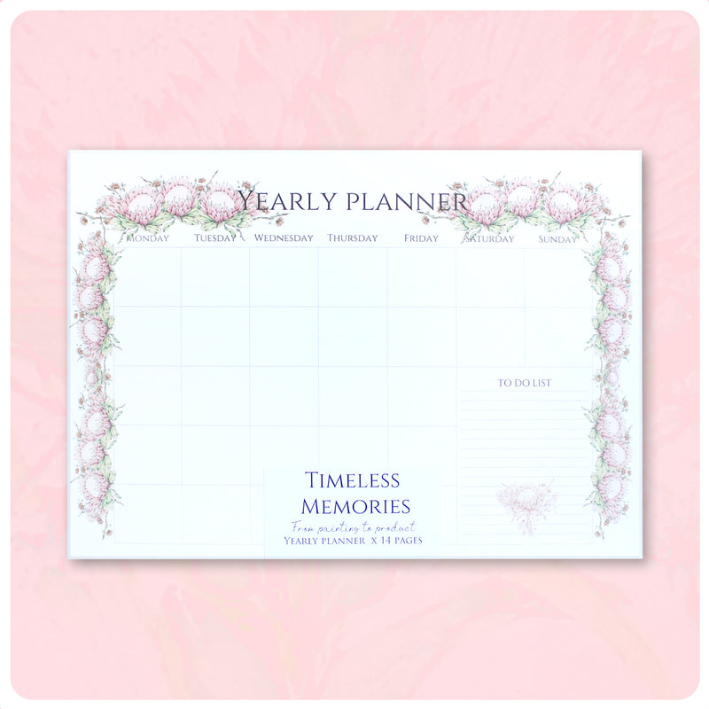 King Protea Yearly Desk Planner