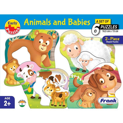 Animals And Babies 2 Piece Shaped Puzzles 18 Months + Box Set - Readers Warehouse