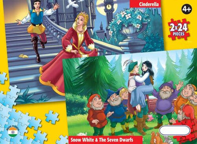 Cinderella And Snow White - 24 Piece Puzzle - Readers Warehouse