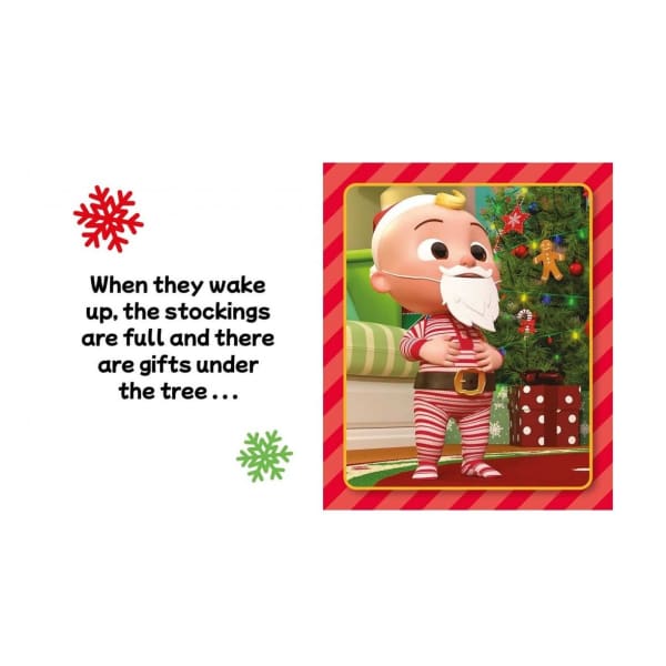 Cocomelon Advent Calendar Storybook Collection print book featuring festive holiday character and Christmas tree