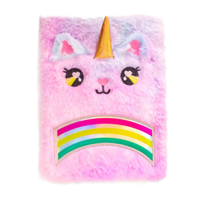 Fluffy Kitty Unicorn Rainbow Notebook