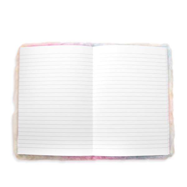 Fluffy Pink Glitter Heart Notebook