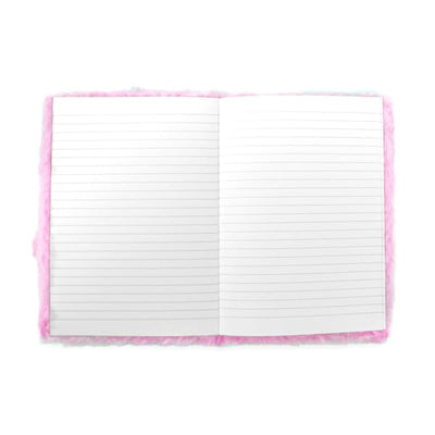 Fluffy Unicorn Snow Globe Notebook