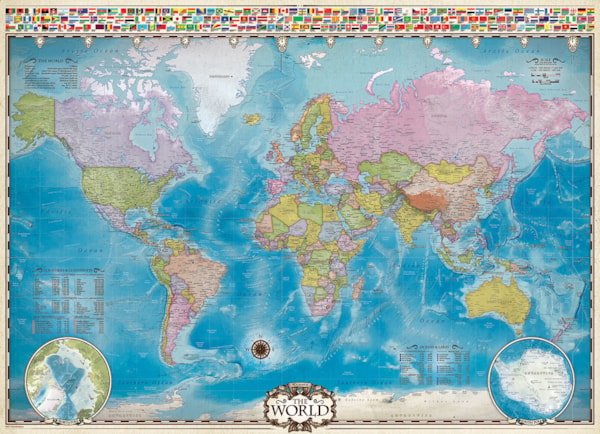 Map of the World 1000 Piece Puzzle Box Set - Readers Warehouse