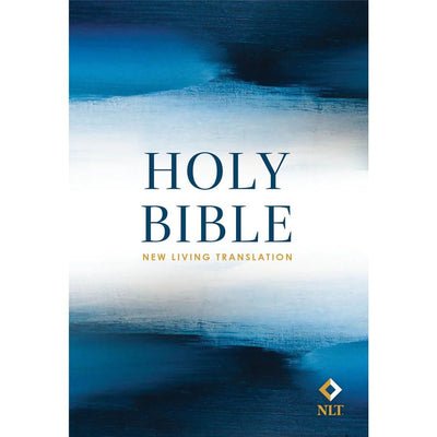 NLT Abstract Blue Paperback Handy Size Bible - Readers Warehouse