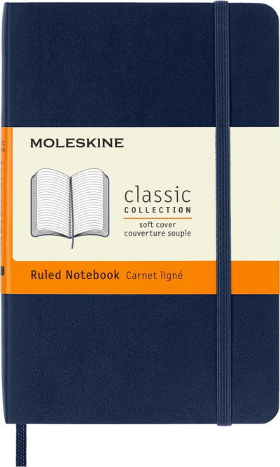 Sapphire Blue Pocket Ruled Notebook Soft - Readers Warehouse