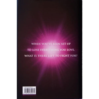 Sunrise on the Reaping inside of the book with purple backbground